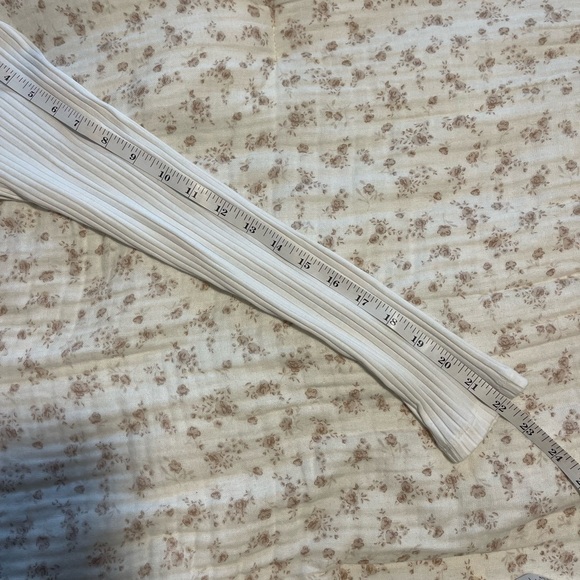 White Ribbed Button-Up top - Picture 7 of 7